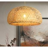Buiva Sarkıt Avize Hasır Bambu Avize 1.sınıf Kalite 300mm Çap Naturel Ferahlık Katar Bej