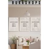 Buka Shops 3 Adet Beyaz Tablo & Fotoğraf Çerçevesi (15x21, 30x40, 50x70cm Seçenekli)