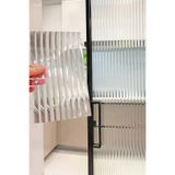 Buka Shops Oluklu Cam Efektli 3D Pencere Filmi Kendinden Yapışkanlı Dekoratif Gizlilik Folyosu, UV Engelleyici