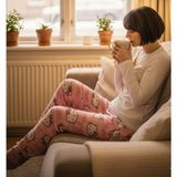 Bukadınca Pembe Kumaş Üzerinde Hello Kitty Desenli Pijama Altı (cotton) - Açık Pembe