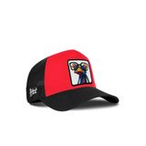 Bukalemun Logolu Siyah-Kırmızı Trucker Şapka