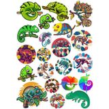 Bukalemun Sticker Set 20 Parça Telefon, Tablet, Defter, Laptop Sticker