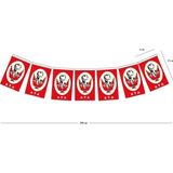 Buket Bayrakçılık Ata-Türk Bayrağı, Ipli, Kağıt, Orta, 380CM - 8cm x 13CM - 40'lı