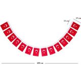 Buket Bayrakçılık Türk Bayrağı, Ipli, Kağıt, Büyük, 480CM - 11CM x 19CM - 40'lı