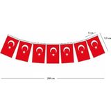 Buket Bayrakçılık Türk Bayrağı, Ipli, Kağıt, Mini, 280CM - 6cm x 10CM - 40'lı