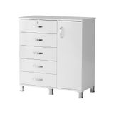 Buket Dolaplı 5 Çekmeceli Şifonyer 94x45x95 Demonte 001 beyaz