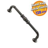 Buket Eskitme Antik Gümüş (128 Mm-12.8 Cm) Metal Mobilya Mutfak Çekmece Dolap Kulpu Kulbu Kulpları