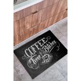 Buket Home Coffee Time B Iç ve Dış Mekan Dekoratif Çok Amaçlı Kapı Önü Paspası - 45 x 70 cm - Renkli