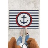 Buket Home Marina Kapı Önü Paspası Dekoratif Kapı Paspası Dış Mekân Paspas Ev Içi Paspası 45X70CM - Renkli - 30 x 60 cm