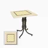 Buket Kare Esb Masa 80X80cm - (Werzalit, Wermodin Ve Allzalit Tabla) - Satranç Krem