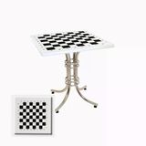 Buket Kare Masa 80X80cm - (Werzalit, Wermodin Ve Allzalit Tabla) - Satranç Beyaz