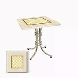 Buket Kare Masa 80X80cm - (Werzalit, Wermodin Ve Allzalit Tabla) - Satranç Krem