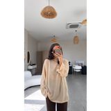 Buket Teke Bej İnce Transparan Merserize Tunik Boy Triko