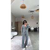 Buket Teke Koyu Gri Selanik Triko ZR model Hırka Pantolon Takım