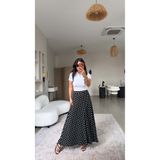 Buket Teke Puantiyeli Krep Maxi Etek
