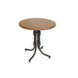 Buket Yuvarlak Esb Masa Çap 60Cm - (Werzalit, Wermodin Ve Allzalit Tabla) - Koyu Ahşap