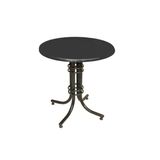 Buket Yuvarlak Esb Masa Çap 60Cm - (Werzalit, Wermodin Ve Allzalit Tabla) - Siyah