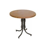 Buket Yuvarlak Esb Masa Çap 90Cm - (Werzalit, Wermodin Ve Allzalit Tabla) - Koyu Ahşap