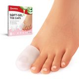 Bukihome Jel Büyük Burun Kapakları ve Koruyucuları - Aloe Vera Özlü 8'li Paket Silikon Parmak Koruyucuları - Kadınlar ve Erkekler için Parmak Kılıfları - Mısırları Koruyun, Kabarcık - Büyük