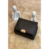 Bukili Bags Kedi Tokalıkadın Cüzdan Kartlık ve Bozuk Para Bölmeli Kadın Cüzdan - 00-Siyah