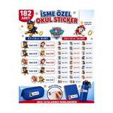 Buki'nin Atölyesi İsme Özel Okul Etiketi Kalem Defter Etiketi Sticker Kız Erkek Çocuk PAW PATROL Temalı Isim Etiketi