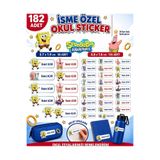 Buki'nin Atölyesi İsme Özel Okul Etiketi Kalem Defter Etiketi Sticker Kız Erkek Çocuk SÜNGERBOB Temalı Isim Etiketi