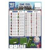 Buki'nin Atölyesi İsme Özel Okul Etiketi Kalem Defter Etiketi Sticker Kız Erkek Çocuk SÜPER KAHRAMANLAR Temalı Isim Etiketi