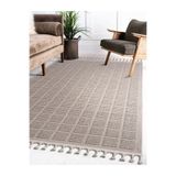 Bukle11880 Bej Yumuşak Dokulu Halı Kilim Salon Mutfak Koridor Kesme Yolluk Dokuma Makine Halısı Bej