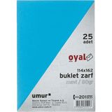 Buklet Zarf, 114 x 162 Cm, 80 Gr, Silikonlu, 25'li, Mavi - Çok Renkli - Genel