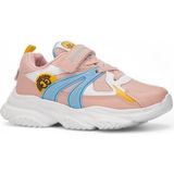 Bukond Çocuk Günlük Comfort Ultra Yumuşak Ortopedik Rahat Taban Cırt Bantlı Spor Ayakkabı Sneaker - Pudra - Turkuaz