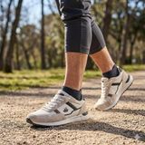 Bukond Günlük Rahat Yürüyüş Ayakkabısı File Detaylı Sneaker Spor Ayakkabı - Bej - Siyah