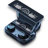 Bukrem Store M10 Tws Kablosuz Bluetooth Kulaklık | LED Dijital Ekranlı Şarj Kutusu, Gürültü Engelleyici Mikrofon, Dokunmatik Kontrol, Su Geçirmez Tasarım, Android ve Ios Uyumlu Spor Kulaklığı - Mat Siyah