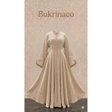 BukrinaCo Krem kupra kloş uzun ferace abaya