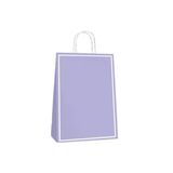 Büküm Saplı Çanta 25 Adet Makaron Lila 25X12x31 Cm