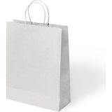 Büküm Saplı Kağıt Çanta Beyaz 25X12X31 24 Lü