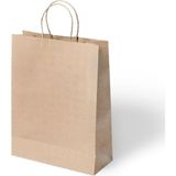 Büküm Saplı Kağıt Çanta Poşet 25X12X31 cm Kraft 24'lü