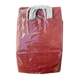 Büküm Saplı Kraft Kağıt Çanta Karton Hediyelik Poşet Torba - Bordo - 31x41 Cm. - 25 Adetlik 2 Paket