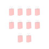 Büküm Saplı Kraft Kağıt Çanta Karton Hediyelik Poşet Torba Pembe 10'lu 18 x 24 CM