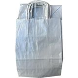 Büküm Saplı Kraft Kağıt Karton Hediye Çanta Poşet Torba - Gri - 25X31 Cm. - 25 Adetlik 2 Paket