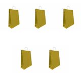 Büküm Saplı Kraft Kağıt Karton Hediyelik Çanta Poşet Torba - Altın - 31x41 Cm. - 5 Adetlik 1 Paket