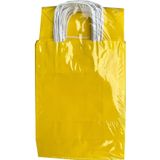 Büküm Saplı Kraft Kağıt Karton Hediyelik Çanta Poşet Torba - Sarı 2 - 25X31 Cm. - 25 Adetlik 4 Paket
