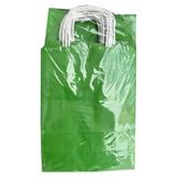Büküm Saplı Kraft Kağıt Karton Hediyelik Çanta Poşet Torba - Yeşil - 25x31 Cm. - 25 Adetlik Paket