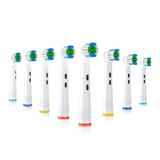BUKURII Braun Oral B Elektrikli Diş Fırçaları için Yedek Fırça Başlıkları, Hassas Temiz, Pro Zamanlayıcı, Triumph ve Vitality ile Uyumlu Yuvarlak Başlı Yedekler -8 adet