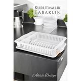 Bulaşık Durulama Sepeti Tabaklık Bulaşık Kurutmalık Beyaz Alessi 714493