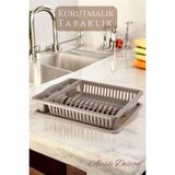 Bulaşık Durulama Sepeti ve Tabaklık, Beyaz, Dayanıklı ve Pratik Kullanım - Seçenek 1