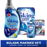 Bulaşık Makinesi Seti Jel Deterjan + 1,5 kg Tuz + Makine temizleyici toz + 450 ml Parlatıcı 4'lü Set