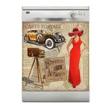 Bulaşık Makinesi Sticker Kaplama Beyaz Eşya Kaplama Carte Postale