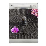 Bulaşık Makinesi Sticker Kaplama Beyaz Eşya Kaplama Japon Zen Bahçesi 3