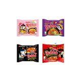 buldak Carbonara & habanero &orginal hot& 2X spicy (4adet tekli noodle )