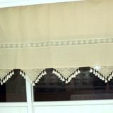 Buldan 140x150 El İşi Dantelli Naturel Perde